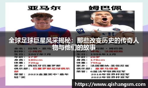 全球足球巨星风采揭秘：那些改变历史的传奇人物与他们的故事